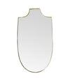 Mid Century Italian brass framed shield mirror 1950s