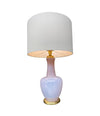 Mid Century table lamps lavender opaline Murano glass by Cenedese - 1960s - Italian