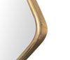 Mid century Italian brass shield mirror in the style of Gio Ponti