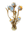 Mid century floor lamp - gilt metal flower design with seven lights in flowers - Italian - 1960s