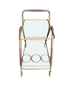 Mid Century Drinks Trolley brass and lacquered wood by Mid century bar trolley by Cesare Lacca - Italian