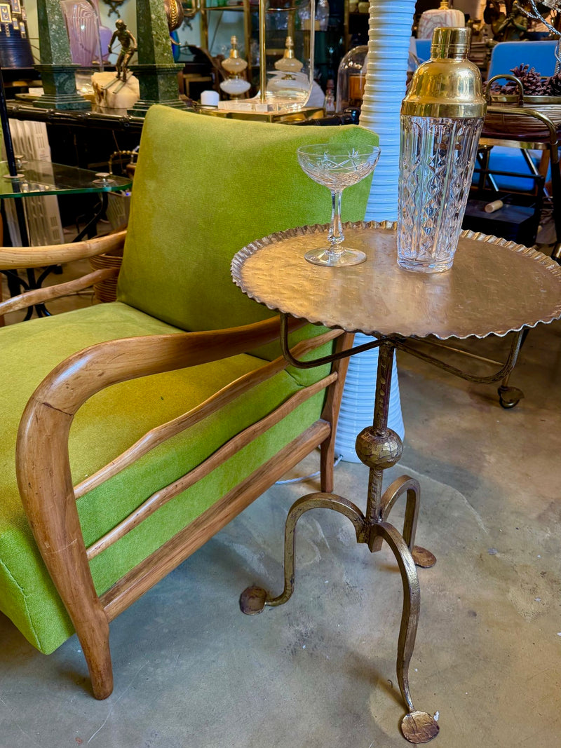 Mid century martini table gilt wrought iron Spanish 1950s - Mid century side table