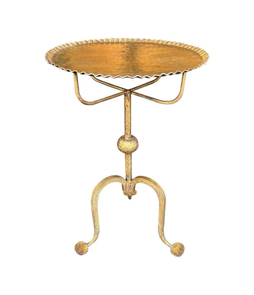 Mid century martini table gilt wrought iron Spanish 1950s - Mid century side table