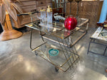 Mid Century Italian brass bar trolley 1950s