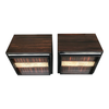 PAIR OF LUCIANO FRIGERIO PALISANDER AND BRONZE SIDE CABINETS