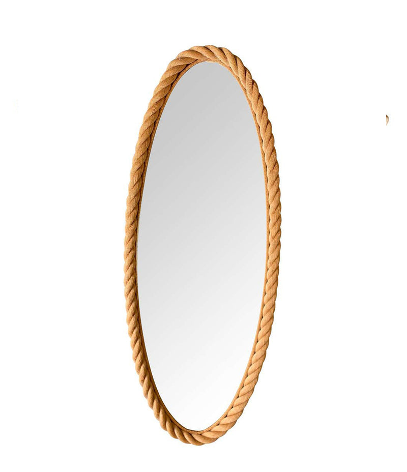MINET – MIRROR AUDOUX BY LARGE AND RIVIERA OVAL FRENCH Butcher Ed ROPE A 1950S